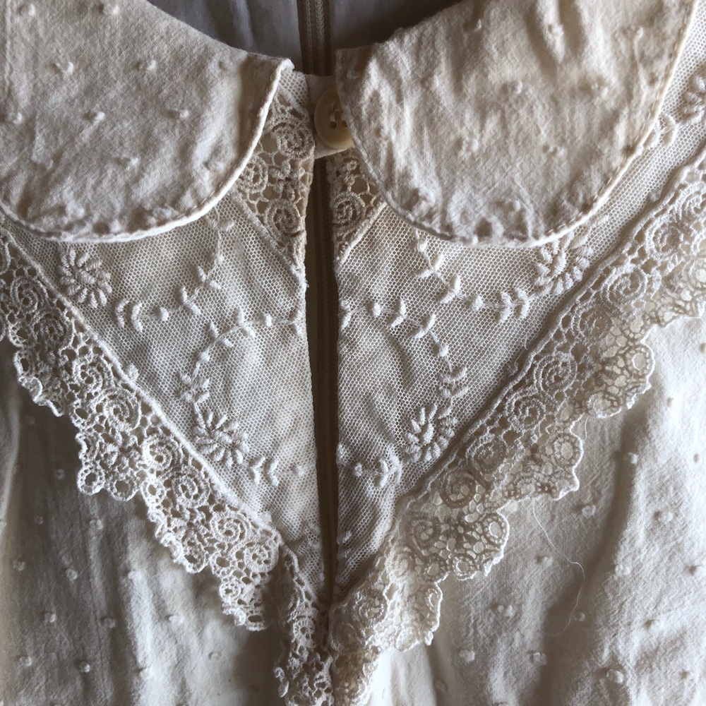 Deborah Sweeney Ivory Lace Cotton Dress